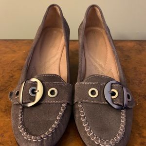 Naturalizer Taupe Suede Wedges, 10M